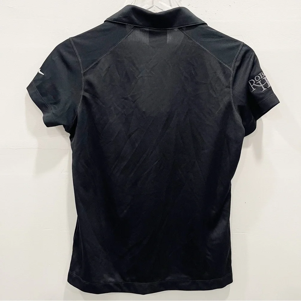Nike Golf 354064 Ladies Dri-Fit Pebble Texture Polo Shirt Black Medium